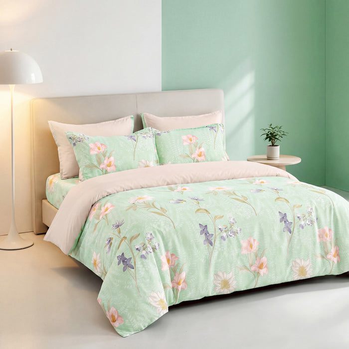 Epinova Silkysoft Printed 980TC EVP9274 Bedsheet | Fitted Sheet Set | Bedset