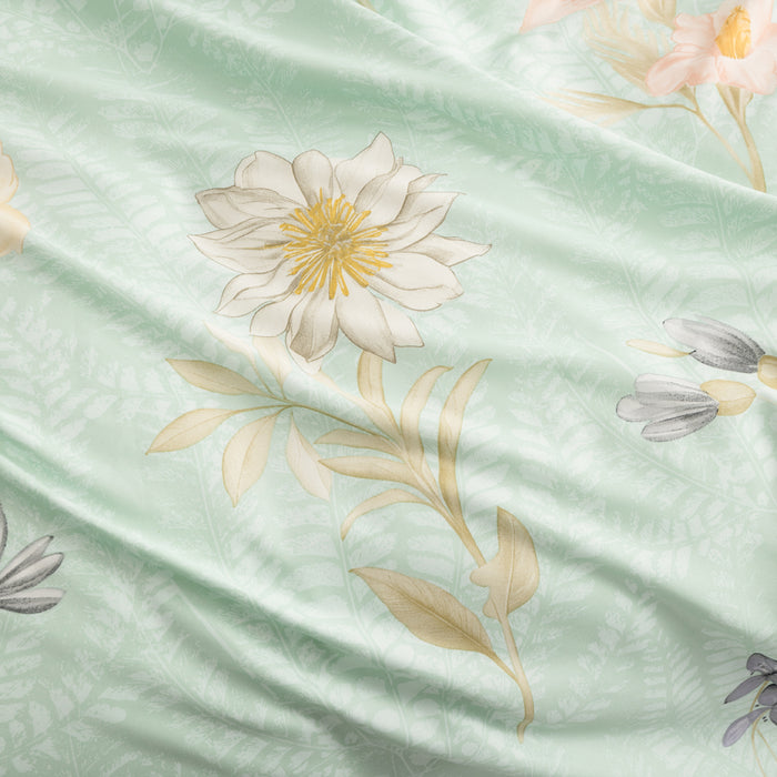 Epinova Silkysoft Printed 980TC EVP9274 Bedsheet | Fitted Sheet Set | Bedset