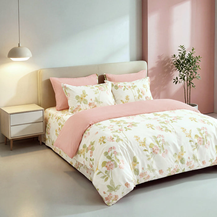 Epinova Silkysoft Printed 980TC EVP9276 Bedsheet | Fitted Sheet Set | Bedset