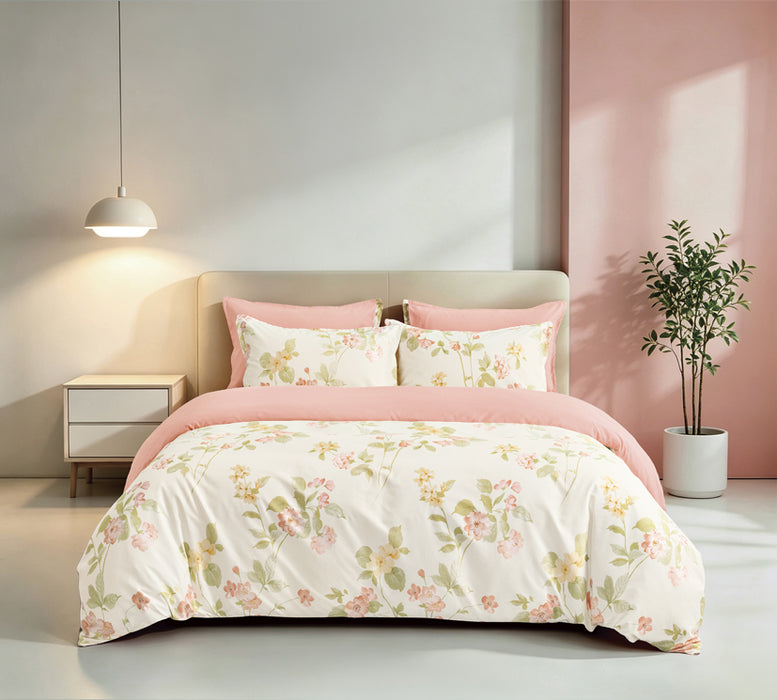 Epinova Silkysoft Printed 980TC EVP9276 Bedsheet | Fitted Sheet Set | Bedset