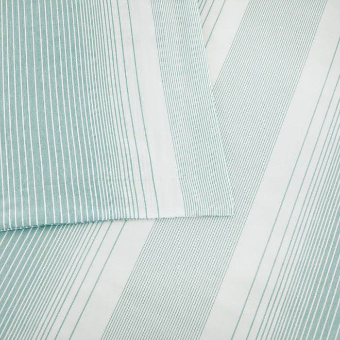 Epinova Urutora Series 1000TC Stonewashed Yarn-Dyed Bedsheet | Fitted Sheet | Bedset (Muted Blue)