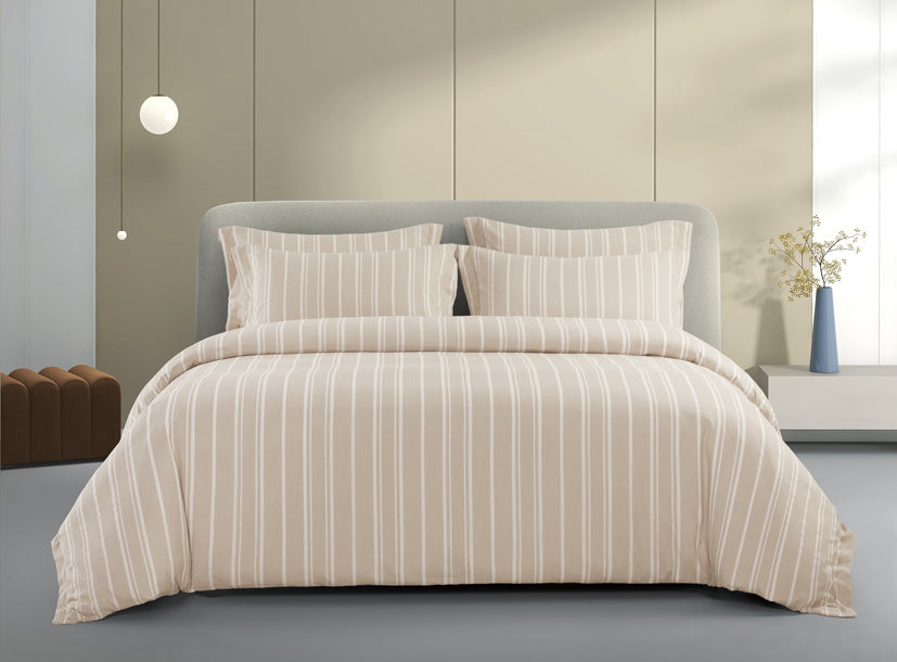 Epinova Urutora Series 1000TC Stonewashed Yarn-Dyed Bedsheet | Fitted Sheet | Bedset (Nude)