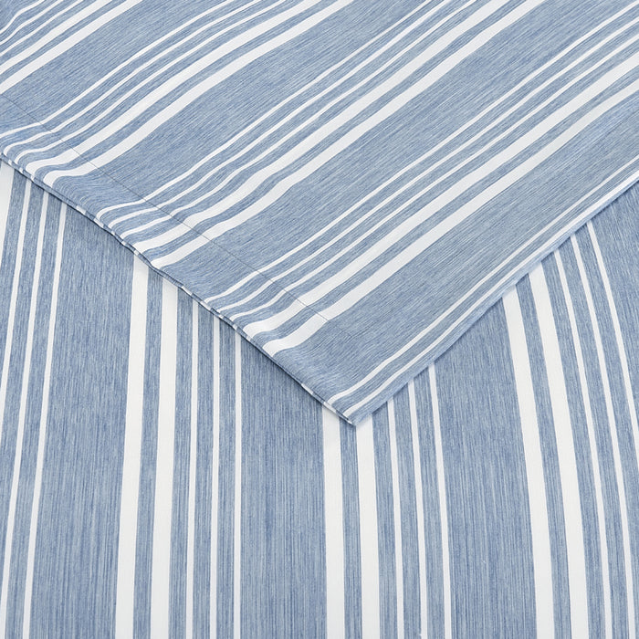 Epinova Urutora Series 1000TC Stonewashed Yarn-Dyed Bedsheet | Fitted Sheet | Bedset (Frost Blue)