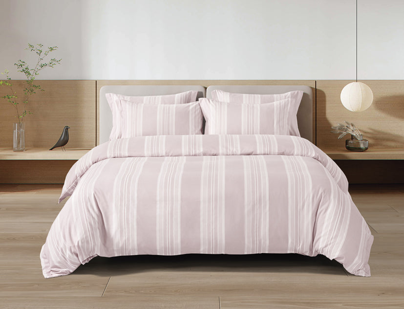 Epinova Urutora Series 1000TC Stonewashed Yarn-Dyed Bedsheet | Fitted Sheet | Bedset (Hushed Violet)