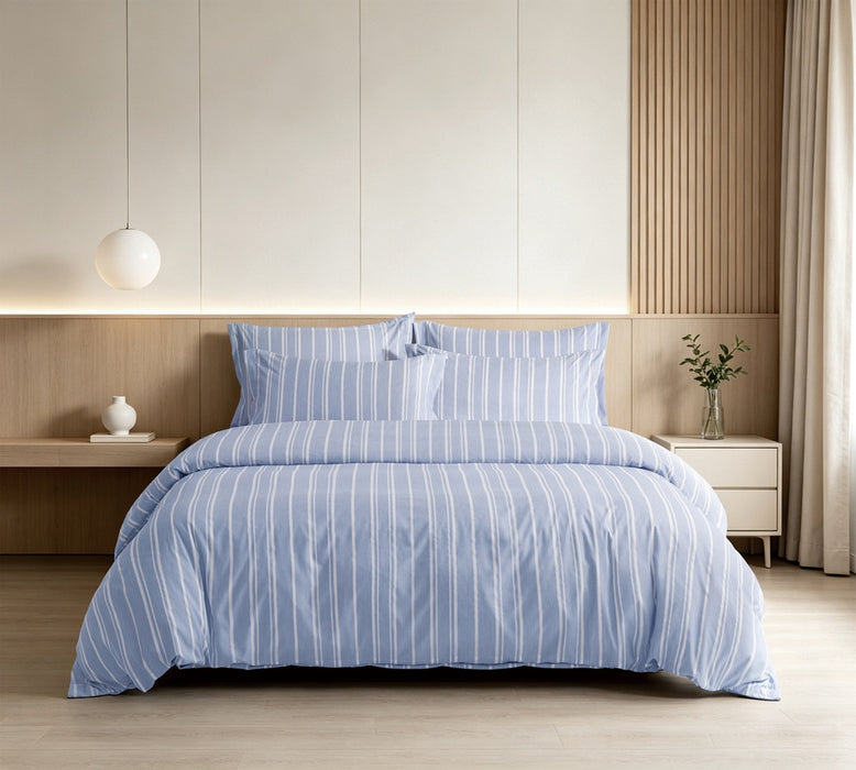 Epinova Urutora Series 1000TC Stonewashed Yarn-Dyed Bedsheet | Fitted Sheet | Bedset (Heather)