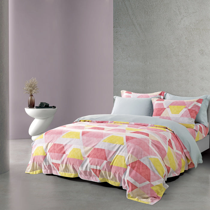 Epitex 1200TC Hybrid Botanic Silk Printed Fitted Sheet Set | Bedsheet | Bedset | Bedding