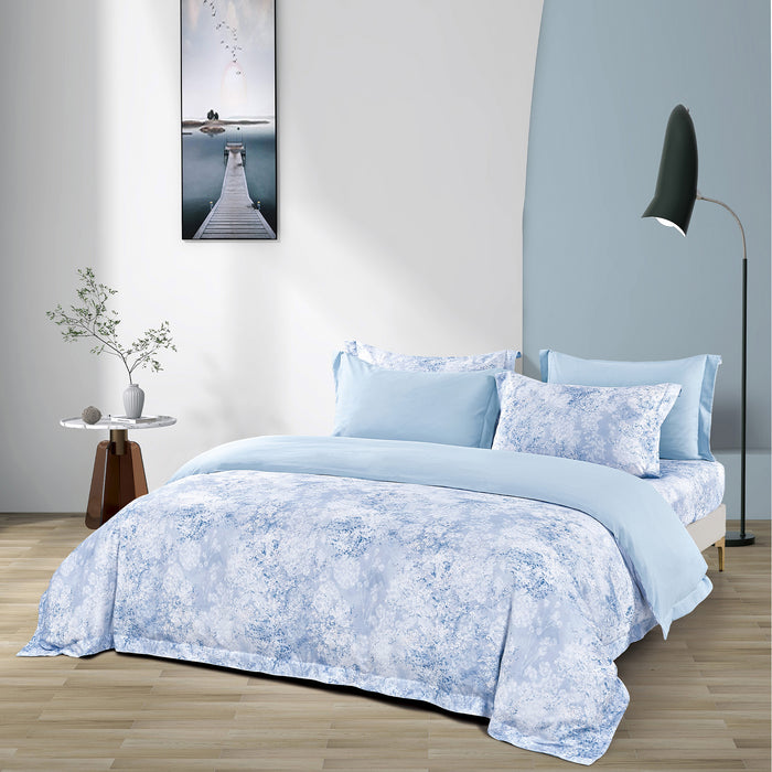 Epitex 1200TC Hybrid Botanic Silk Printed Fitted Sheet Set | Bedsheet | Bedset | Bedding