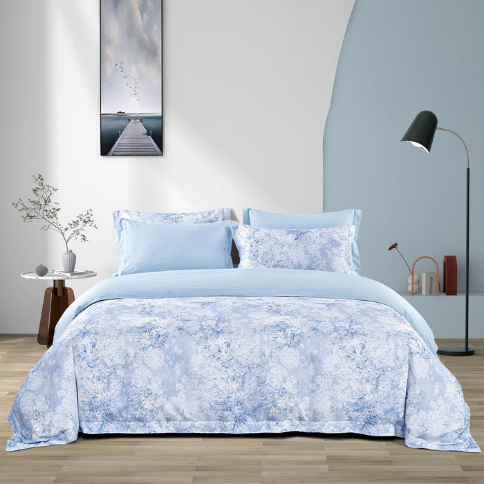 Epitex 1200TC Hybrid Botanic Silk Printed Fitted Sheet Set | Bedsheet | Bedset | Bedding