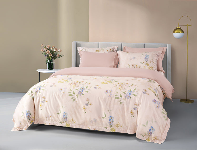 Epitex 1200TC Hybrid Botanic Silk Printed Fitted Sheet Set | Bedsheet | Bedset | Bedding