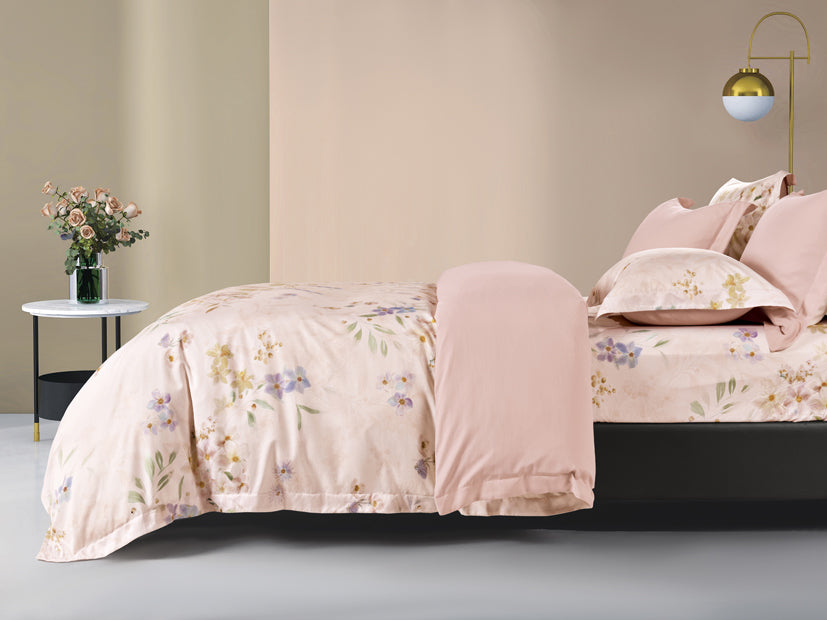 Epitex 1200TC Hybrid Botanic Silk Printed Fitted Sheet Set | Bedsheet | Bedset | Bedding