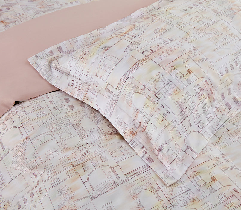 Epitex 1200TC Hybrid Botanic Silk Printed Fitted Sheet Set | Bedsheet | Bedset | Bedding