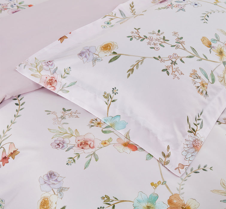 Epitex 1200TC Hybrid Botanic Silk Printed Fitted Sheet Set | Bedsheet | Bedset | Bedding