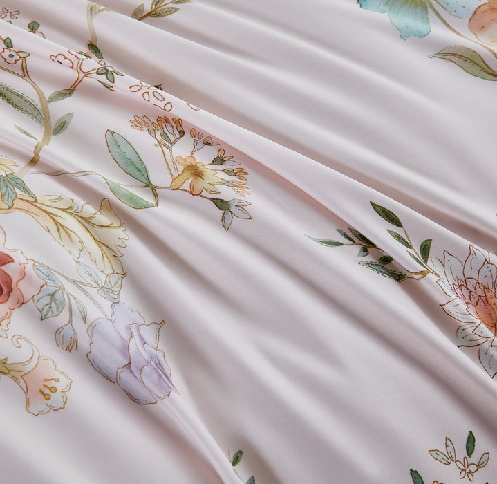 Epitex 1200TC Hybrid Botanic Silk Printed Fitted Sheet Set | Bedsheet | Bedset | Bedding