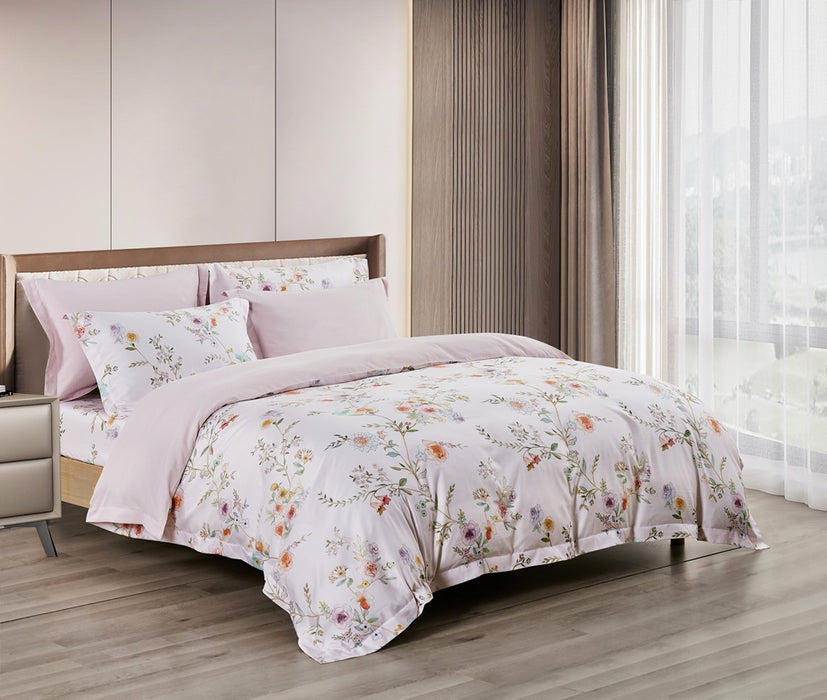 Epitex 1200TC Hybrid Botanic Silk Printed Fitted Sheet Set | Bedsheet | Bedset | Bedding