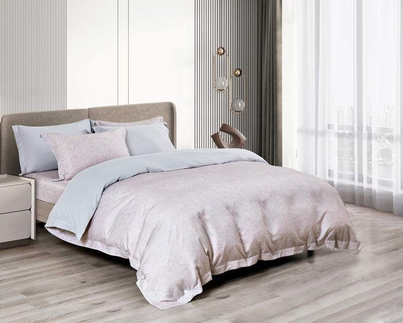 Epitex 1200TC Hybrid Botanic Silk Printed Fitted Sheet Set | Bedsheet | Bedset | Bedding (Florencia)