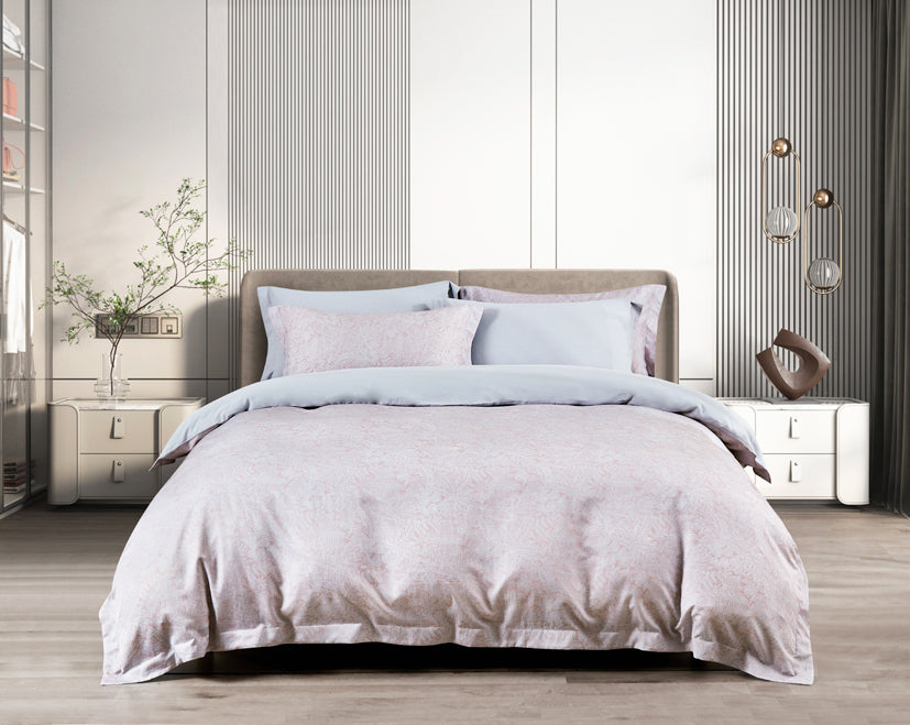 Epitex 1200TC Hybrid Botanic Silk Printed Fitted Sheet Set | Bedsheet | Bedset | Bedding (Florencia)