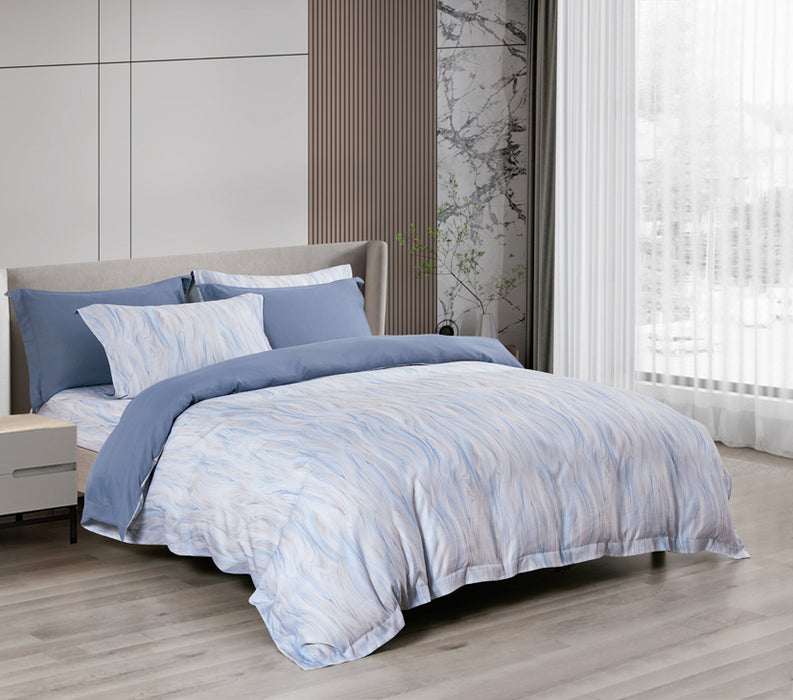 Epitex 1200TC Hybrid Botanic Silk Printed Fitted Sheet Set | Bedsheet | Bedset | Bedding (Wavira)