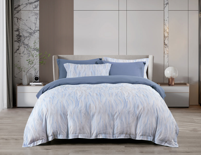 Epitex 1200TC Hybrid Botanic Silk Printed Fitted Sheet Set | Bedsheet | Bedset | Bedding (Wavira)