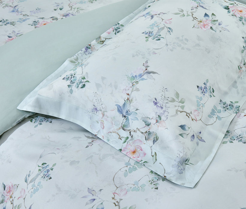 Epitex 1200TC Hybrid Botanic Silk Printed Fitted Sheet Set | Bedsheet | Bedset | Bedding (Hanora)
