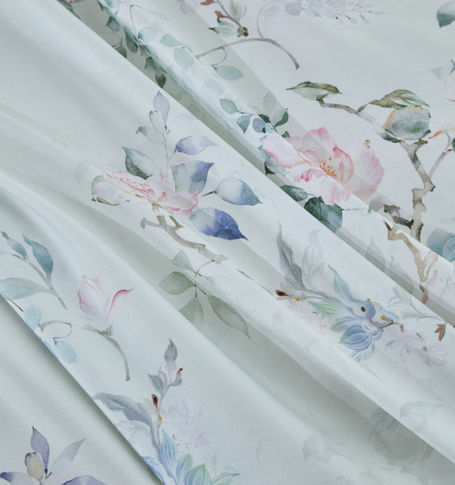 Epitex 1200TC Hybrid Botanic Silk Printed Fitted Sheet Set | Bedsheet | Bedset | Bedding (Hanora)