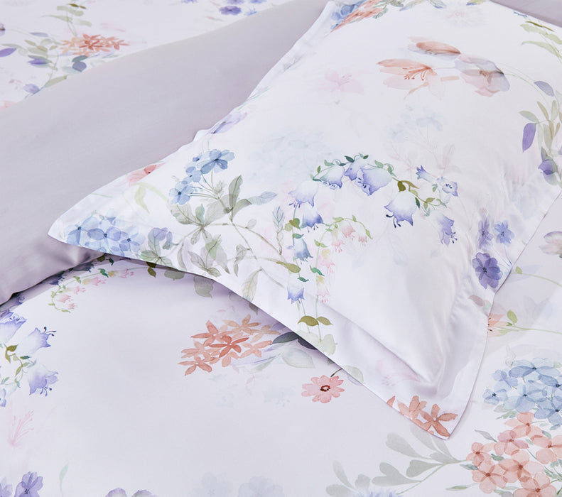 Epitex 1200TC Hybrid Botanic Silk Printed Fitted Sheet Set | Bedsheet | Bedset | Bedding (Guloria)