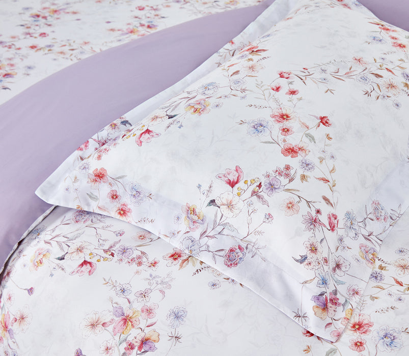 Epitex 1200TC Hybrid Botanic Silk Printed Fitted Sheet Set | Bedsheet | Bedset | Bedding