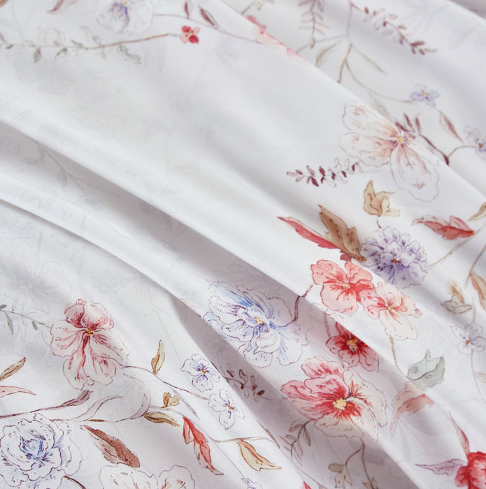 Epitex 1200TC Hybrid Botanic Silk Printed Fitted Sheet Set | Bedsheet | Bedset | Bedding