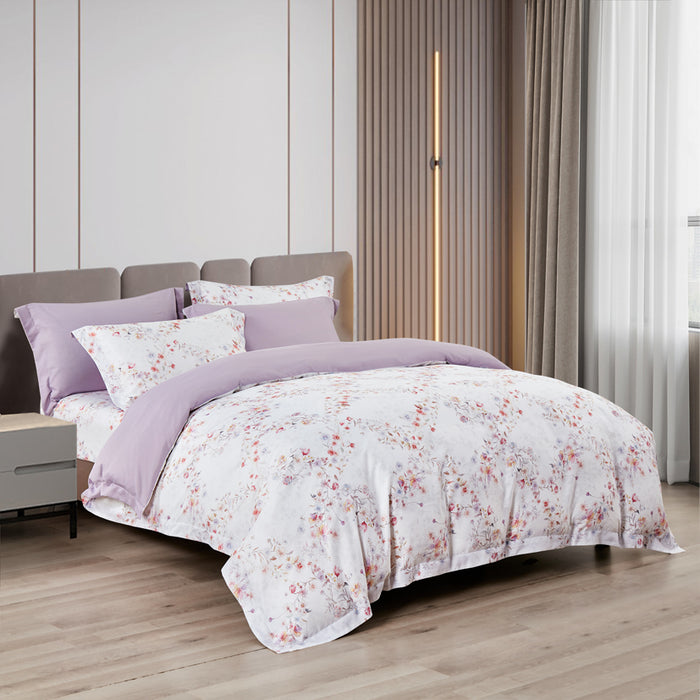 Epitex 1200TC Hybrid Botanic Silk Printed Fitted Sheet Set | Bedsheet | Bedset | Bedding