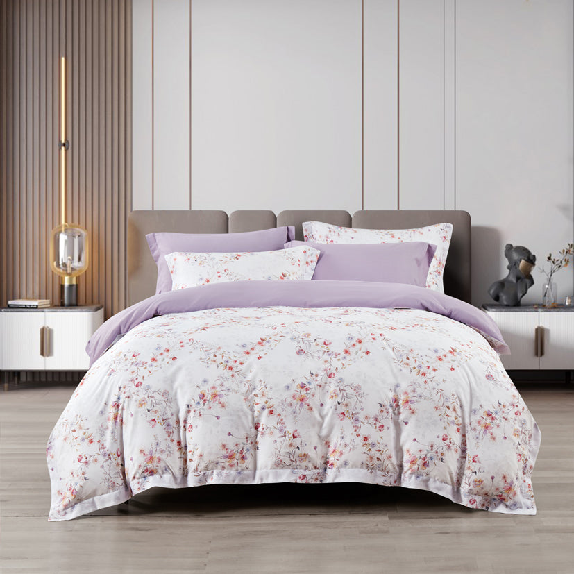 Hybrid Botanic Silk Bed Sheet Set