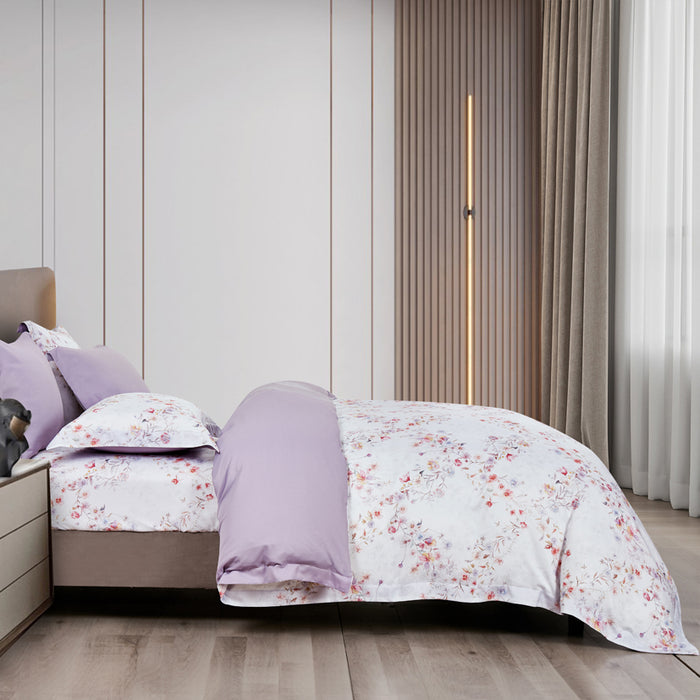 Epitex 1200TC Hybrid Botanic Silk Printed Fitted Sheet Set | Bedsheet | Bedset | Bedding