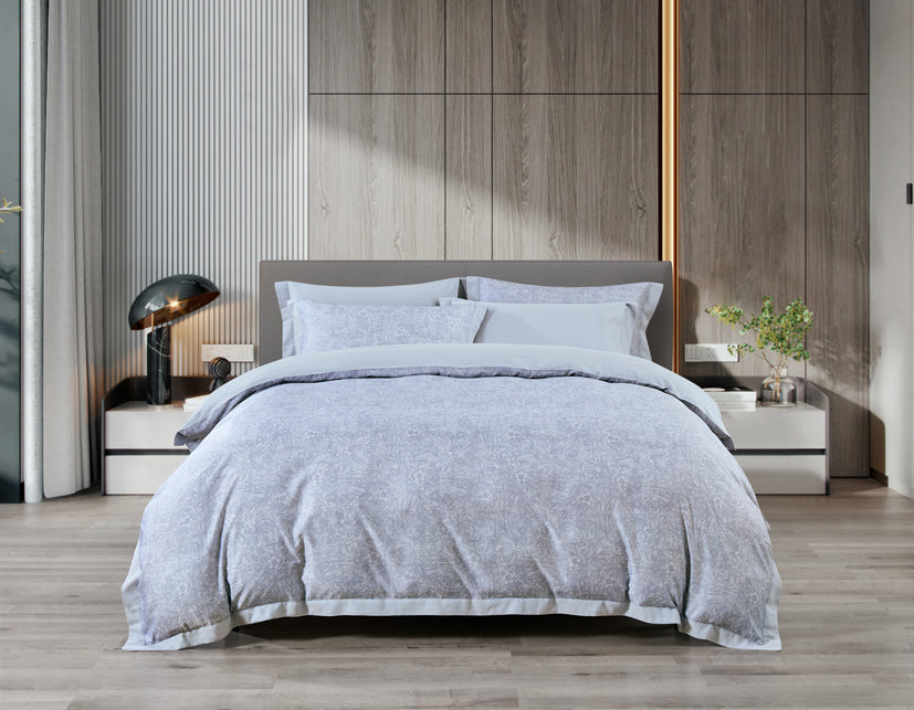 Epitex 1200TC Hybrid Botanic Silk Printed Fitted Sheet Set | Bedsheet | Bedset | Bedding