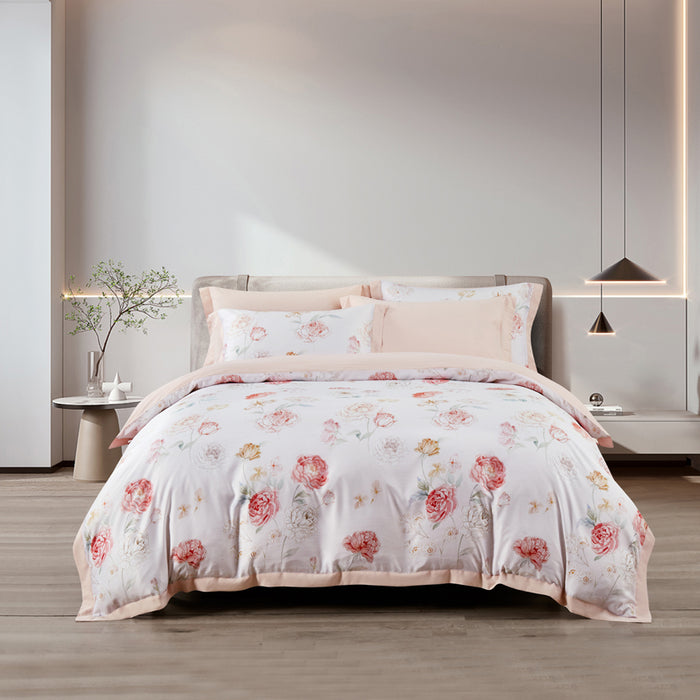 Epitex 1200TC Hybrid Botanic Silk Printed Fitted Sheet Set | Bedsheet | Bedset | Bedding