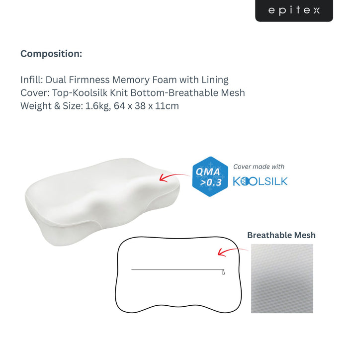 EPITEX DUALCORE SIDE-HUG COZY PILLOW