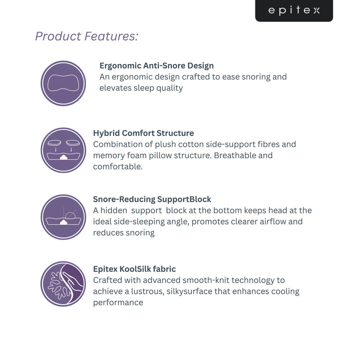 EPITEX SNOREASE ANTI-SNORE PILLOW