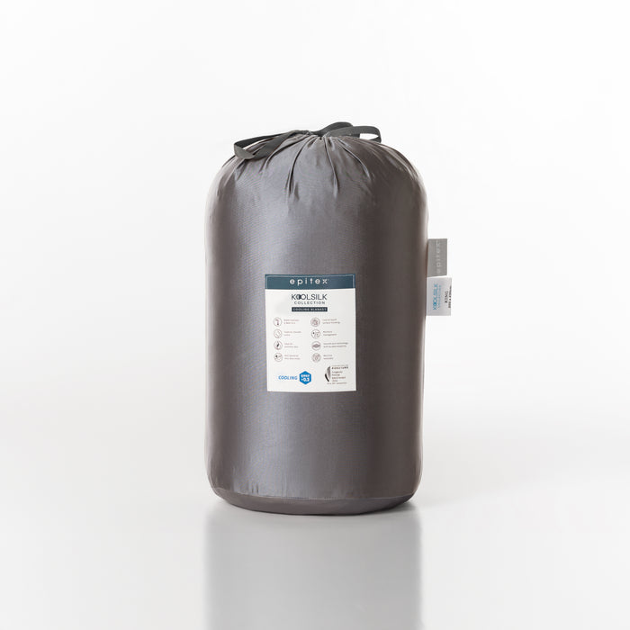 EPITEX KOOLSILK COLLECTION COOLING BLANKET - SINGLE 140X190CM (KOO119 Cool Grey)