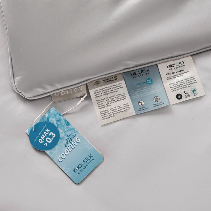 EPITEX KOOLSILK COLLECTION COOLING BLANKET - SINGLE 140X190CM (KOO122 Grey)