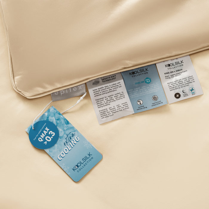 EPITEX KOOLSILK COLLECTION COOLING BLANKET - SINGLE 140X190CM (KOO123 Mid Gold)