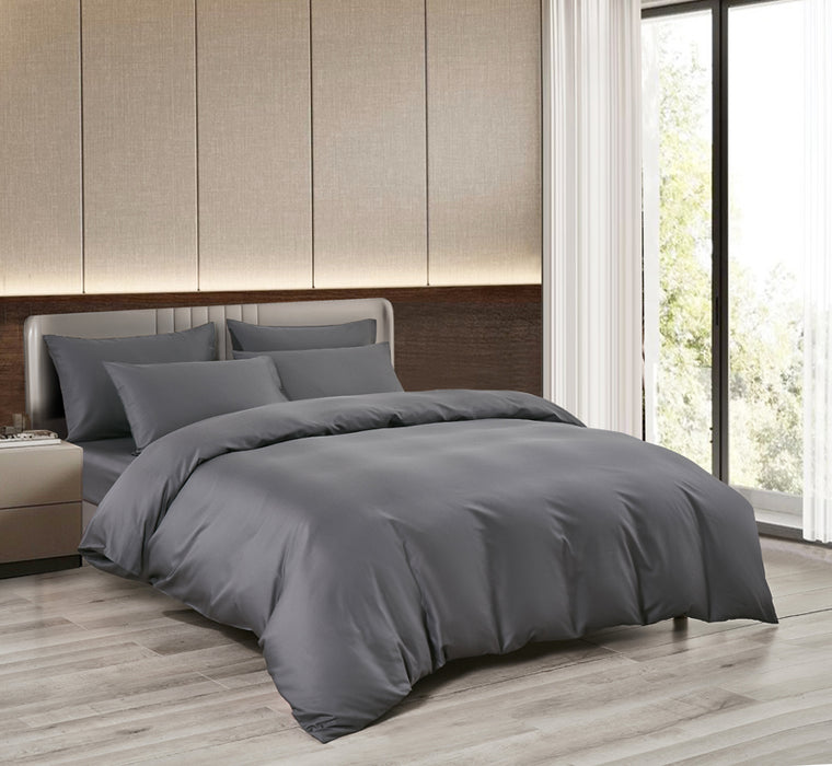 Epitex LYOCOOL CHROMA 1200TC Bedsheet | Fitted Sheet Set | Bedset (Shadow Grey)