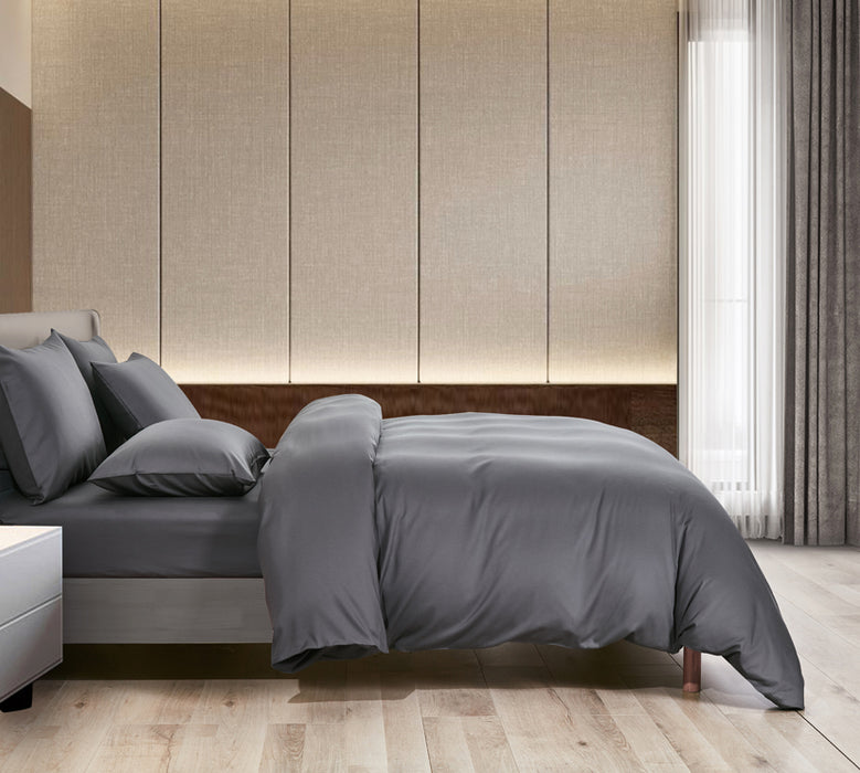 Epitex LYOCOOL CHROMA 1200TC Bedsheet | Fitted Sheet Set | Bedset (Shadow Grey)