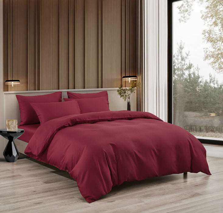 Epitex LYOCOOL CHROMA 1200TC Bedsheet | Fitted Sheet Set | Bedset (Wine)