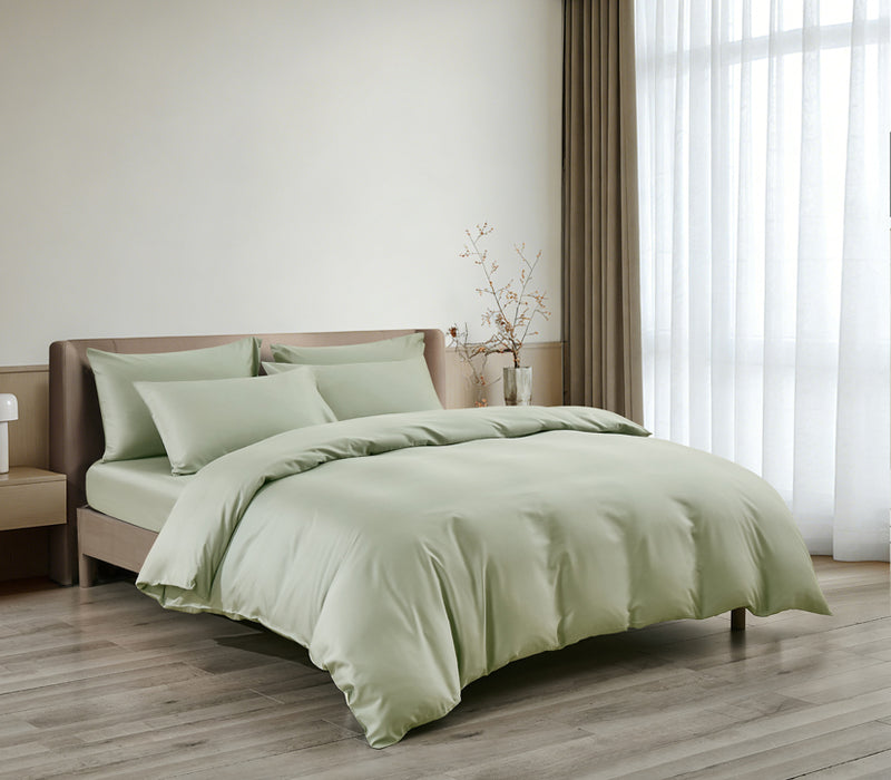 Epitex LYOCOOL CHROMA 1200TC Bedsheet | Fitted Sheet Set | Bedset (STONE GREEN)