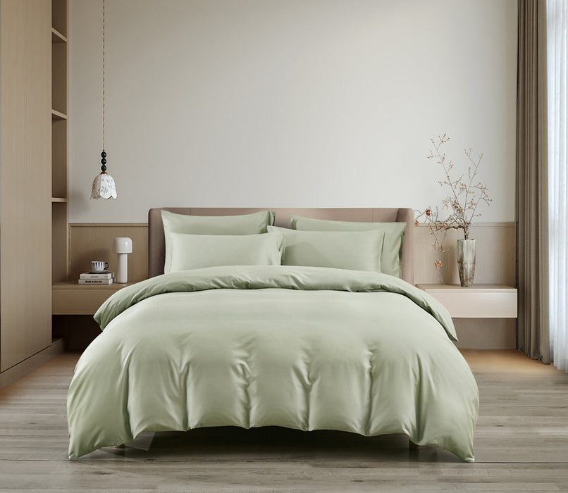 Epitex LYOCOOL CHROMA 1200TC Bedsheet | Fitted Sheet Set | Bedset (STONE GREEN)
