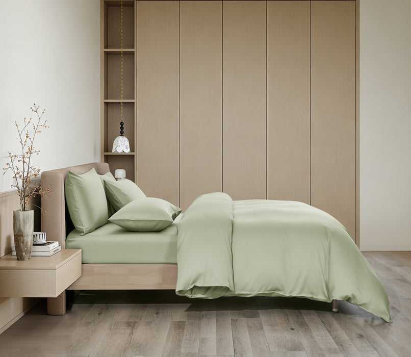 Epitex LYOCOOL CHROMA 1200TC Bedsheet | Fitted Sheet Set | Bedset (STONE GREEN)