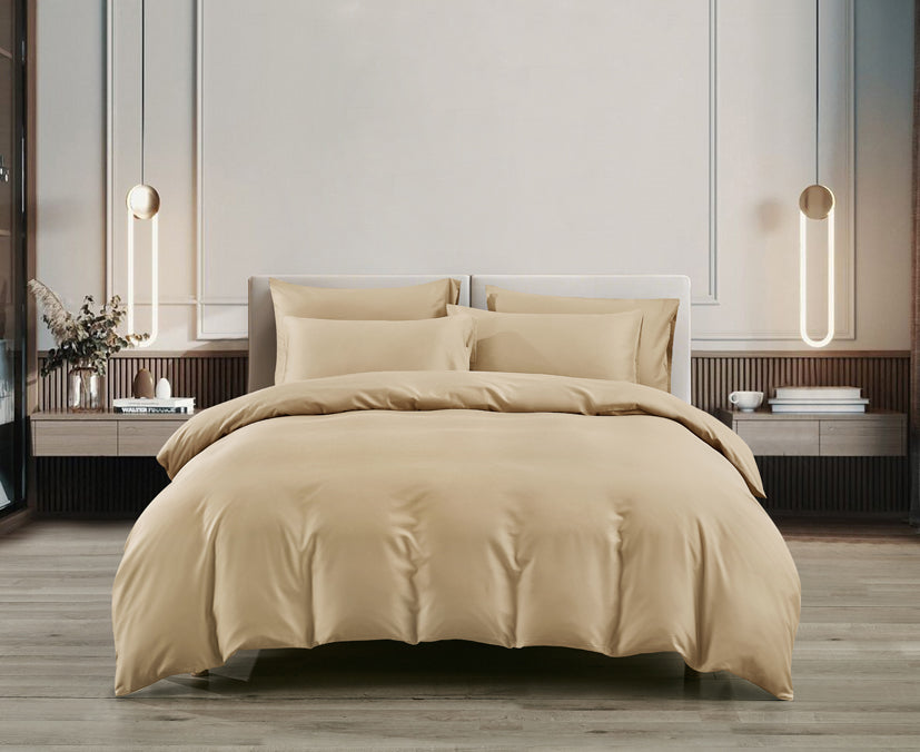 Epitex LYOCOOL CHROMA 1200TC Bedsheet | Fitted Sheet Set | Bedset (GOLDEN BROWN)