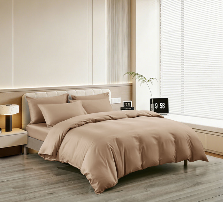 Epitex LYOCOOL CHROMA 1200TC Bedsheet | Fitted Sheet Set | Bedset (SANDY BROWN)