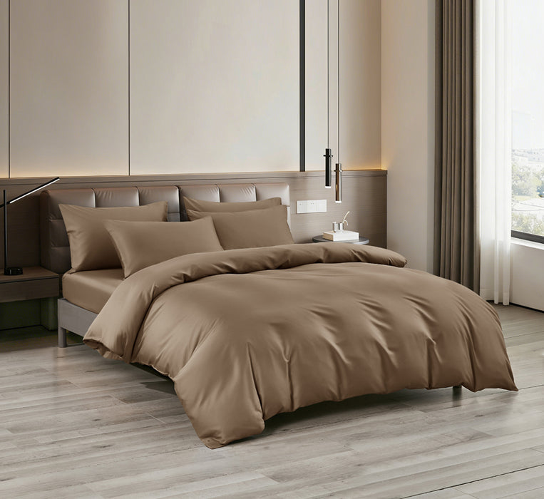 Epitex LYOCOOL CHROMA 1200TC Bedsheet | Fitted Sheet Set | Bedset (COFFEE)