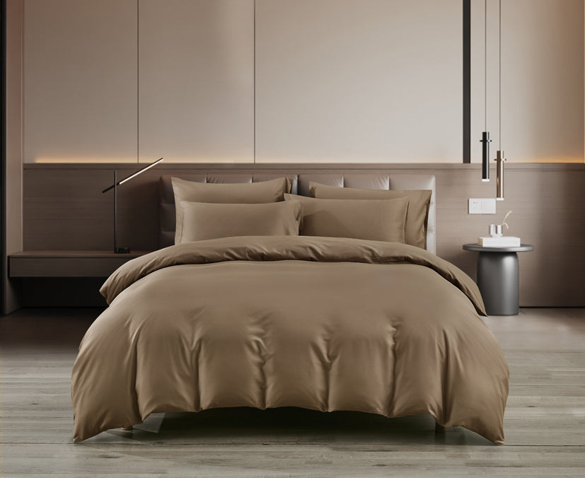 Epitex LYOCOOL CHROMA 1200TC Bedsheet | Fitted Sheet Set | Bedset (COFFEE)