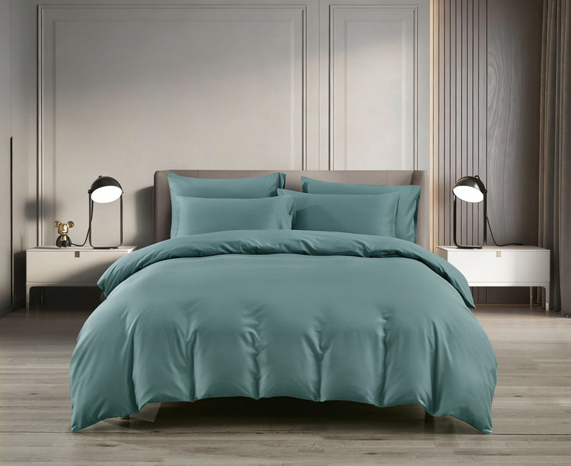 Epitex LYOCOOL CHROMA 1200TC Bedsheet | Fitted Sheet Set | Bedset (HUNTER GREEN)