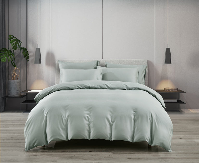 Epitex LYOCOOL CHROMA 1200TC Bedsheet | Fitted Sheet Set | Bedset (SILVERY GREY)