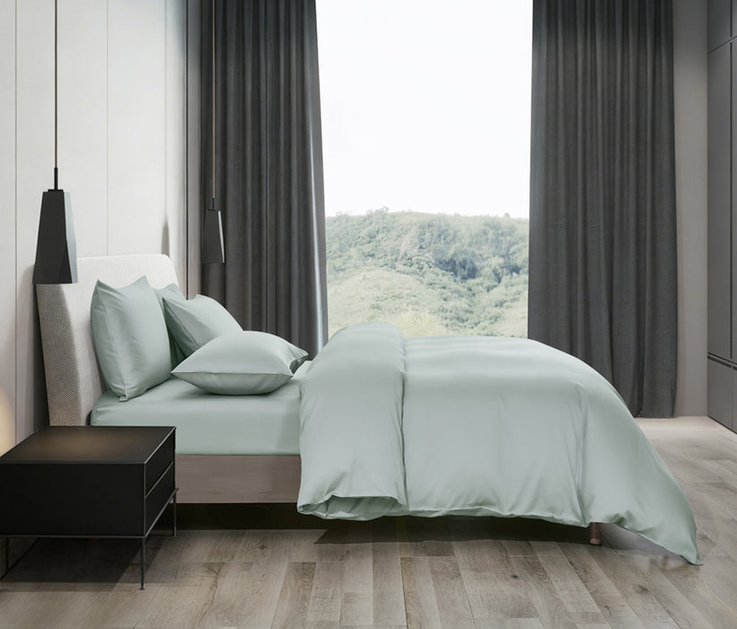 Epitex LYOCOOL CHROMA 1200TC Bedsheet | Fitted Sheet Set | Bedset (SILVERY GREY)